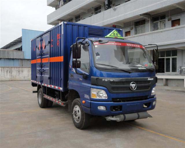 福田牌欧马可易燃气体厢式运输车